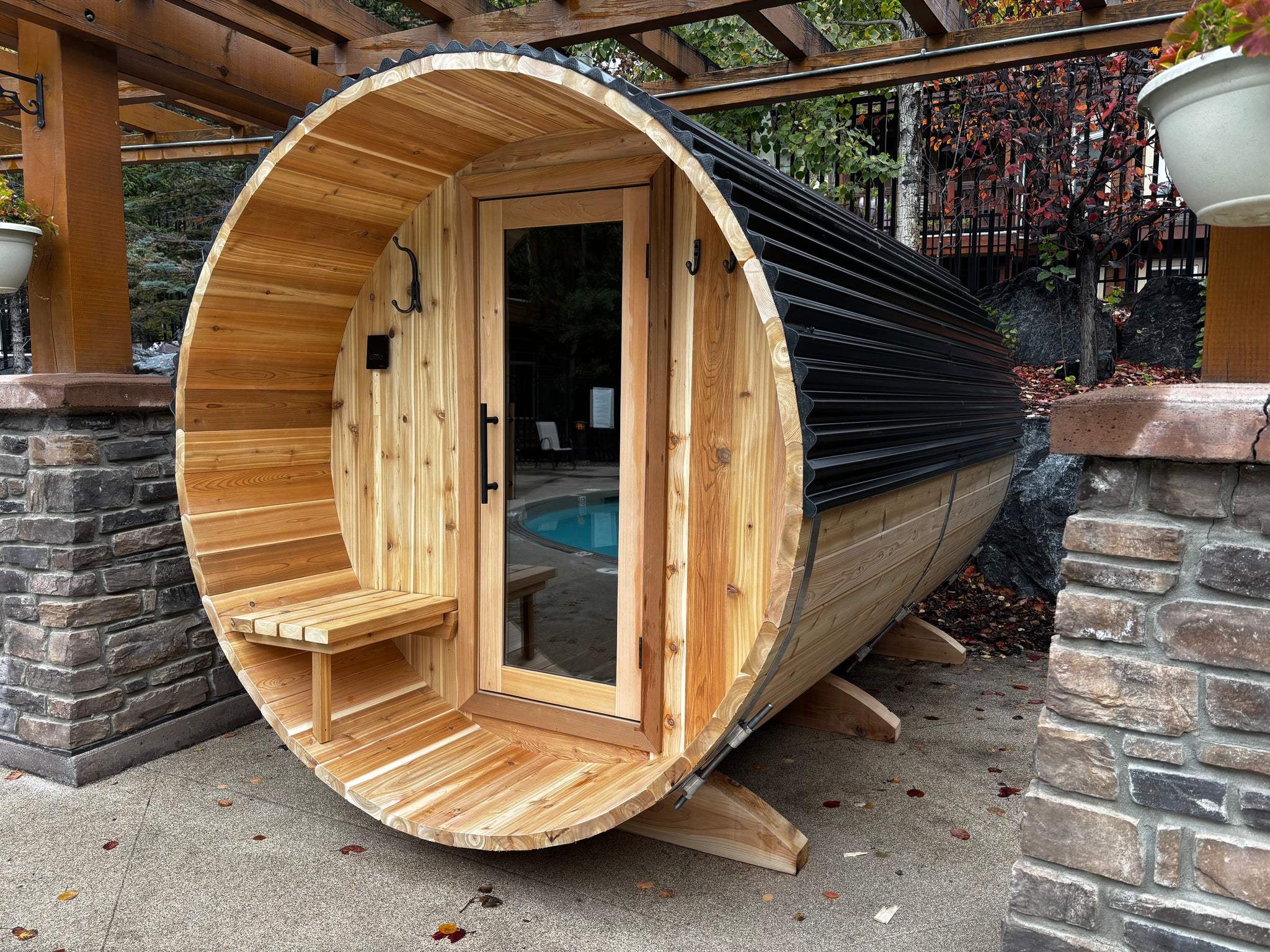 Eight Foot Sauna with Porch