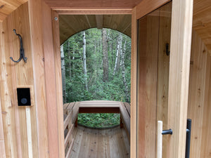 Panoramic Eight Foot Sauna with Porch